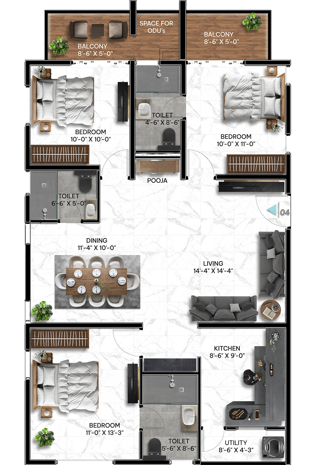3 Bedrooms Bedrooms, ,3 BathroomsBathrooms,Apartment,Available Floor Plans,1685