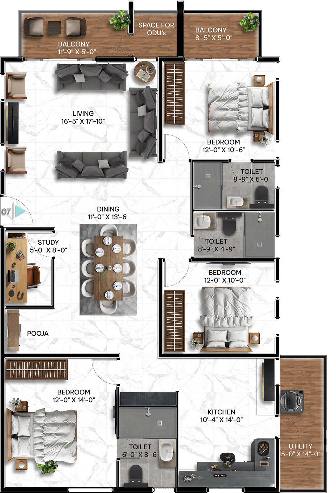 3 Bedrooms Bedrooms, ,3 BathroomsBathrooms,Apartment,Available Floor Plans,1755
