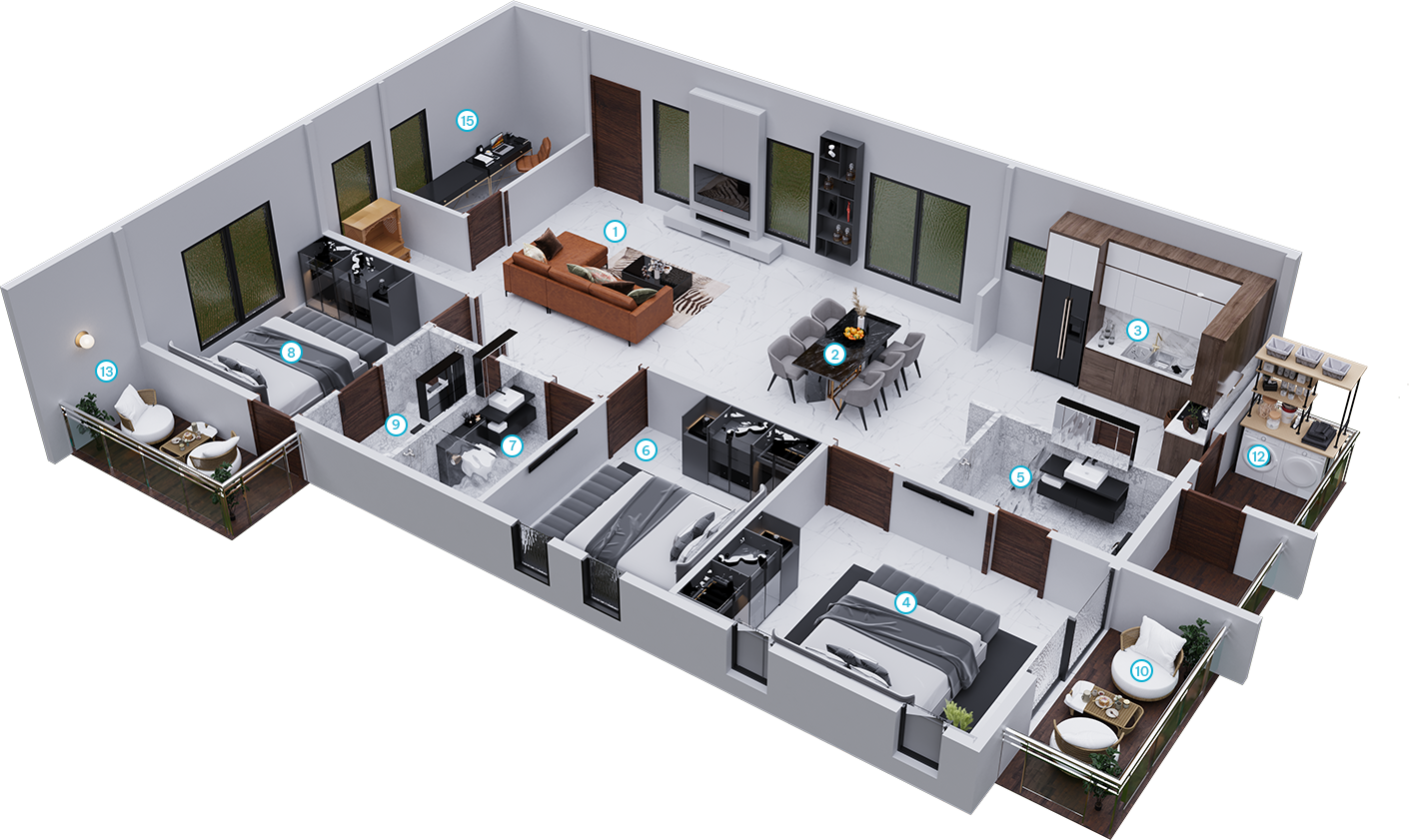3 Bedrooms Bedrooms, ,3 BathroomsBathrooms,Apartment,Available Floor Plans,1658