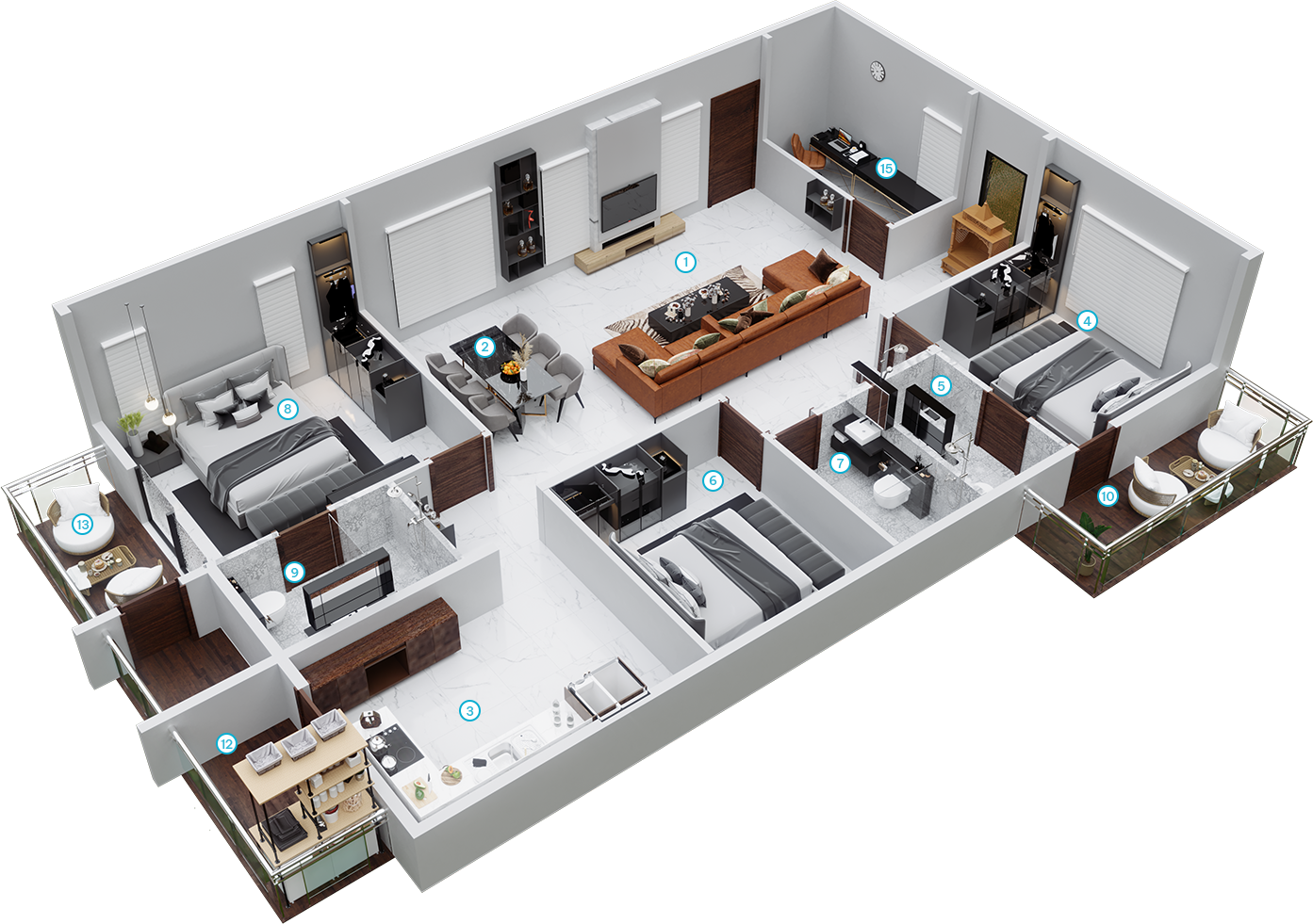 3 Bedrooms Bedrooms, ,3 BathroomsBathrooms,Apartment,Available Floor Plans,1716