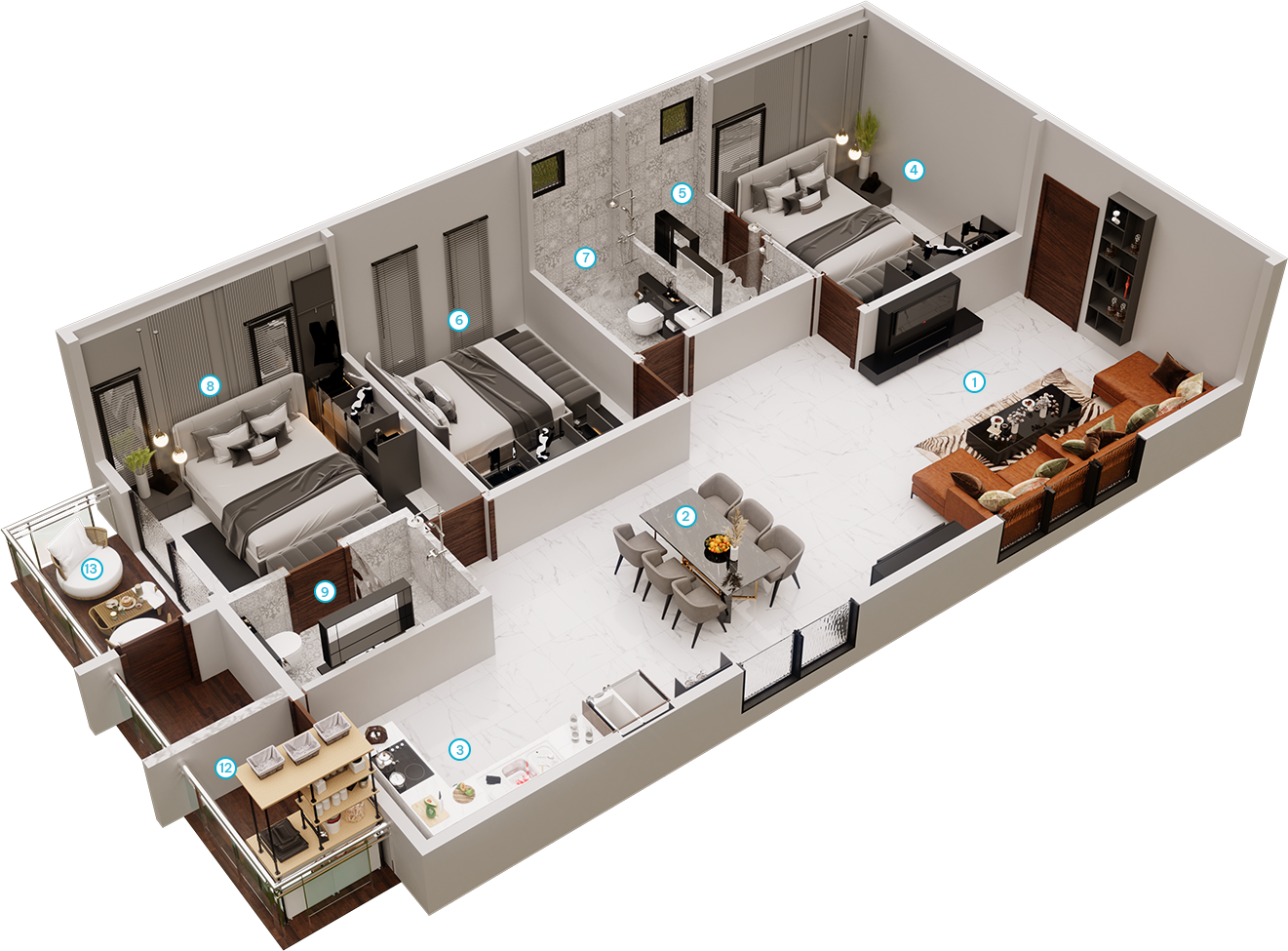 3 Bedrooms Bedrooms, ,3 BathroomsBathrooms,Apartment,Available Floor Plans,1782