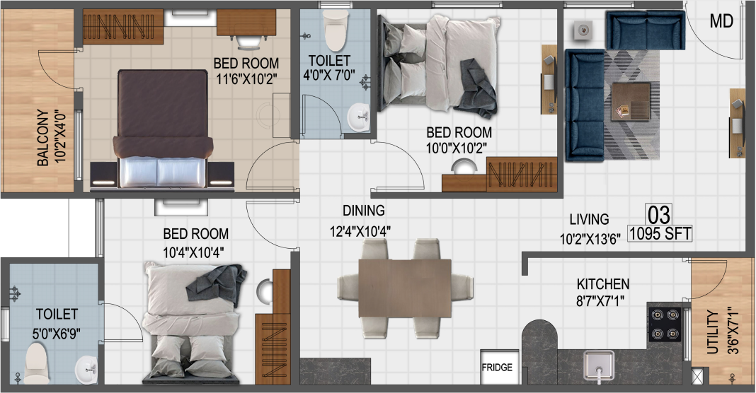 3 Bedrooms Bedrooms, ,2 BathroomsBathrooms,Apartment,Available Floor Plans,a040I00002IRZCqQAP