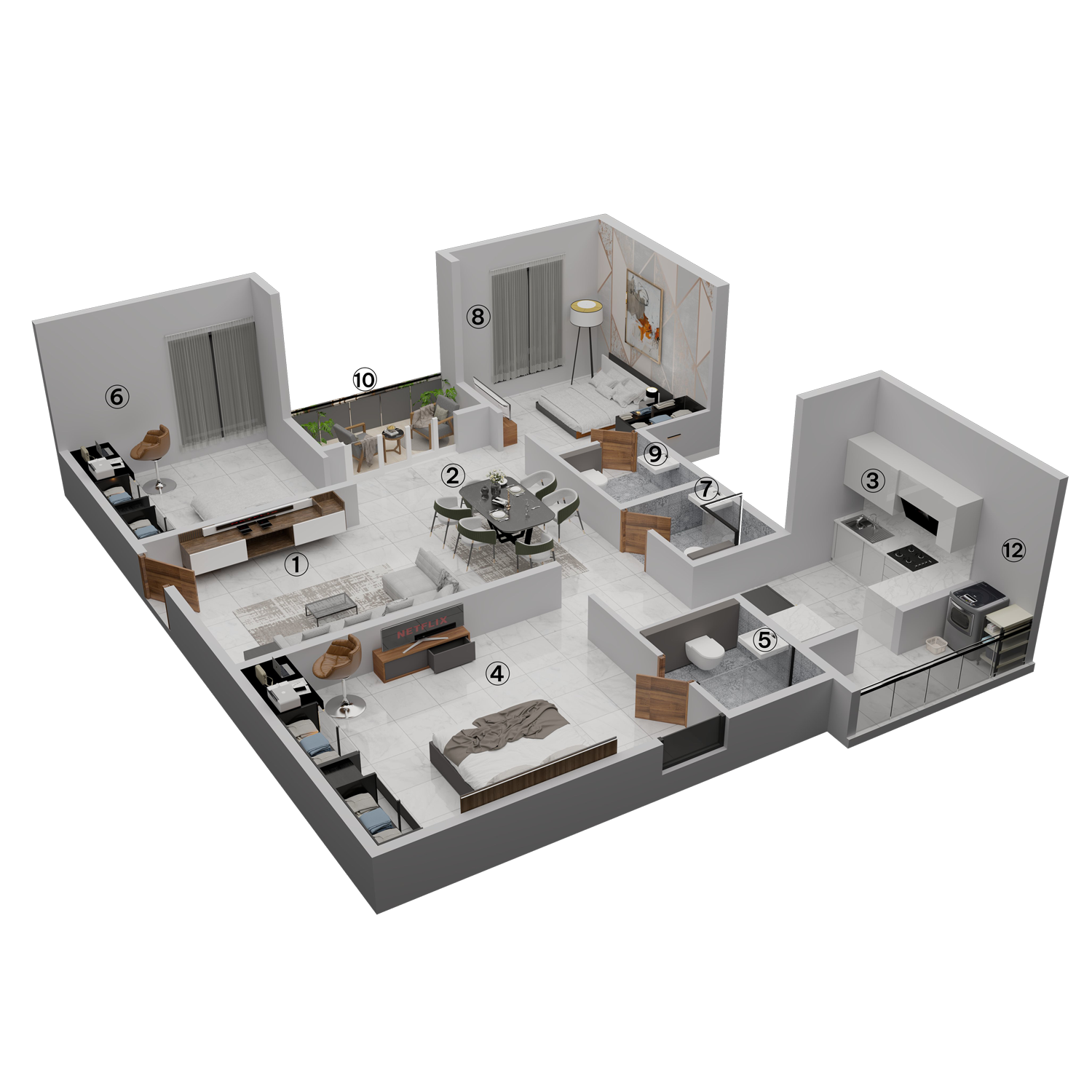 3 Bedrooms Bedrooms, ,3 BathroomsBathrooms,Apartment,Available Floor Plans,a049C0000009L6HQAU