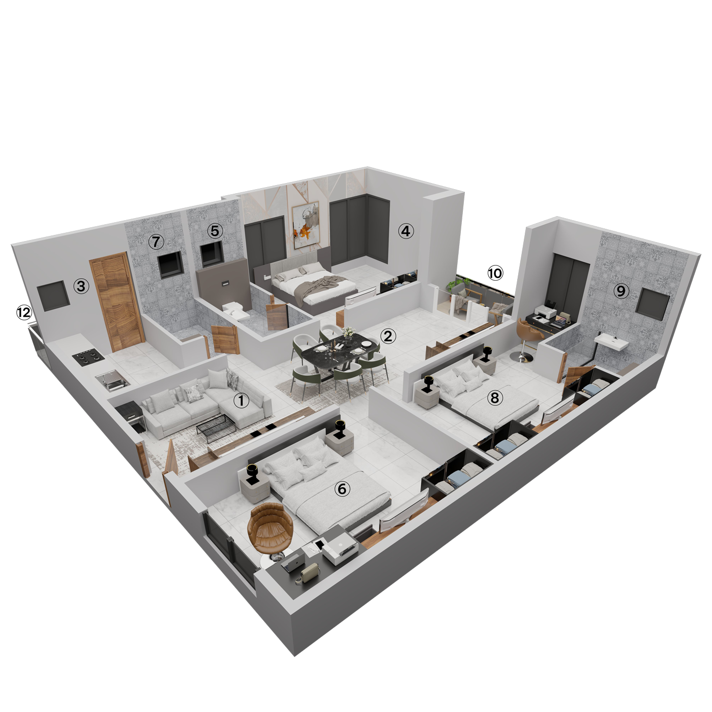 3 Bedrooms Bedrooms, ,3 BathroomsBathrooms,Apartment,Available Floor Plans,a049C0000009L6LQAU