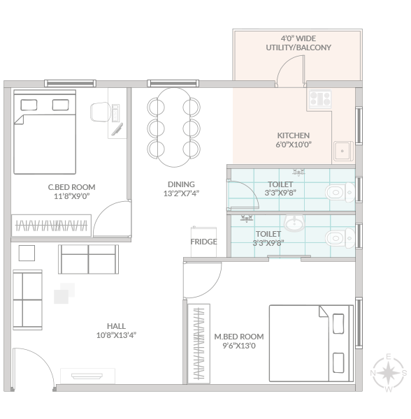 2 Bedrooms Bedrooms, ,2 BathroomsBathrooms,Apartment,Available Floor Plans,1126