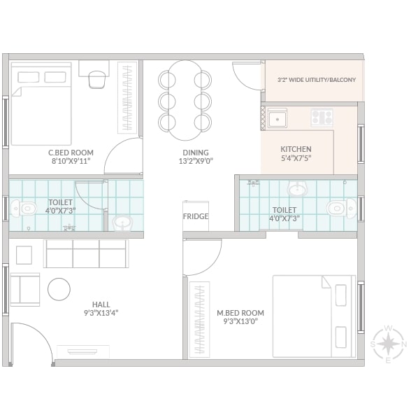 2 Bedrooms Bedrooms, ,2 BathroomsBathrooms,Apartment,Available Floor Plans,1518