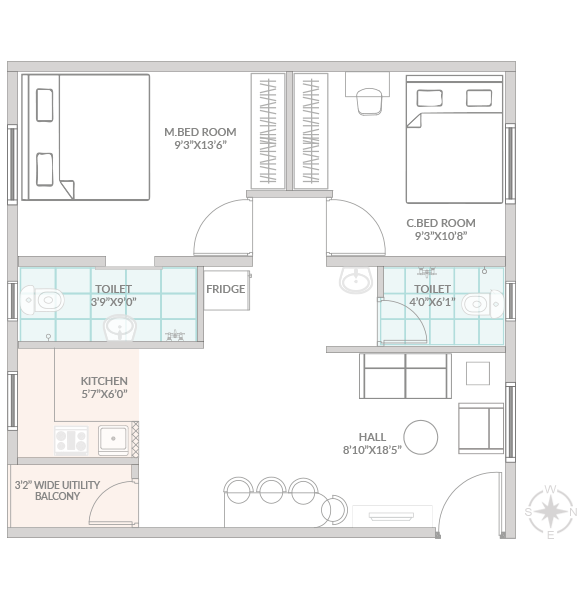 2 Bedrooms Bedrooms, ,2 BathroomsBathrooms,Apartment,Available Floor Plans,1151