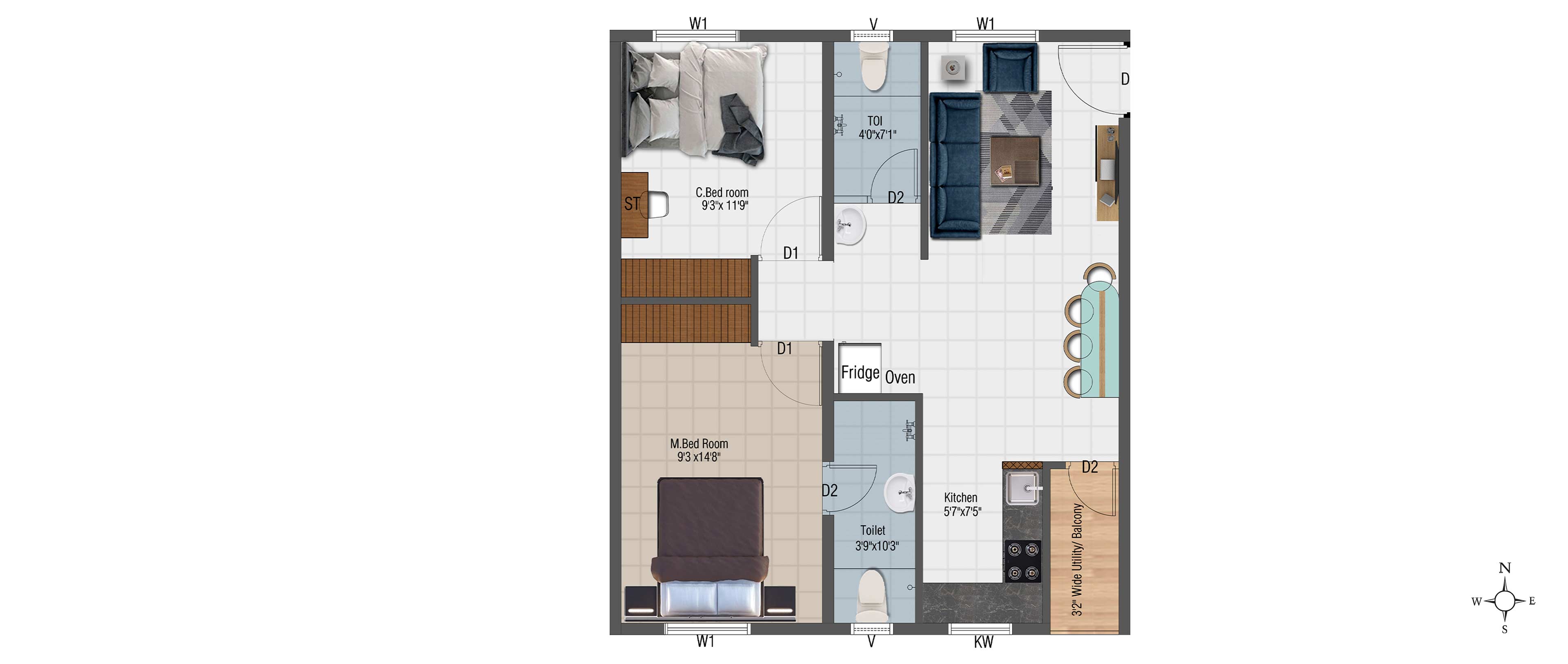 2 Bedrooms Bedrooms, ,2 BathroomsBathrooms,Apartment,Available Floor Plans,1139