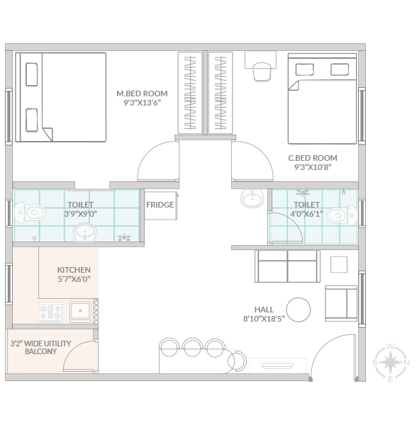 2 Bedrooms Bedrooms, ,2 BathroomsBathrooms,Apartment,Available Floor Plans,1224